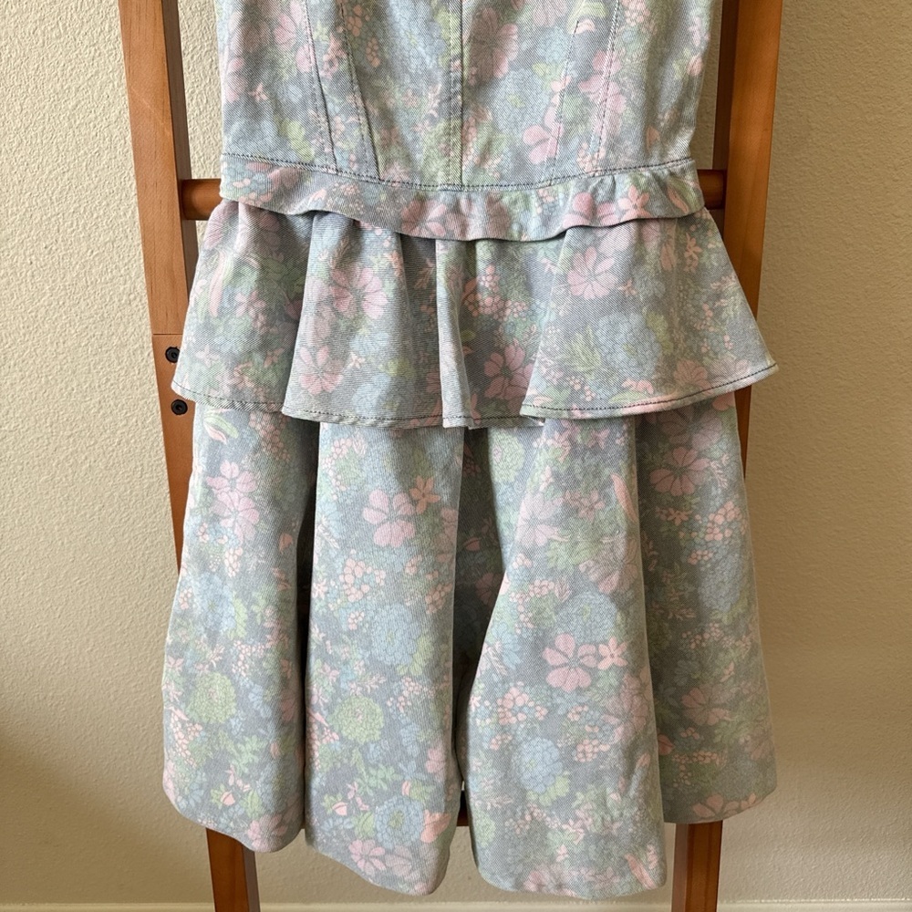 Marc Jacobs Pastel Floral cottagecore Peplum Dress for - Mint and Pink size 6 - Picture 4 of 6